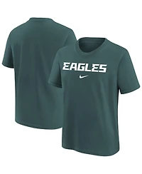 Nike Big Boys and Girls Midnight Green Philadelphia Eagles Team Wordmark T-Shirt