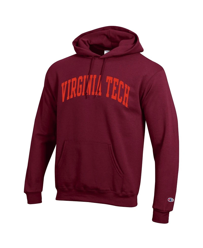 Champion Men's Maroon Virginia Tech Hokies Basic Arch Fleece Pullover Hoodie