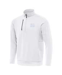 Antigua Men's White Cincinnati Bengals Generation Quarter-Zip Sweatshirt