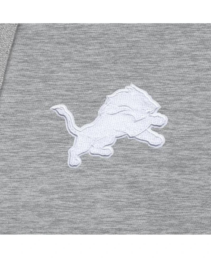 Antigua Men's Heather Gray Detroit Lions Victory Pullover Hoodie