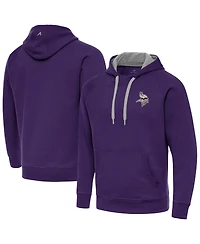 Antigua Men's Minnesota Vikings Brushed Carbon Victory Pullover Hoodie