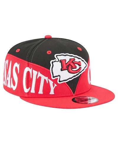 New Era Men's Black/Red Kansas City Chiefs Split 9FIFTY Snapback Hat