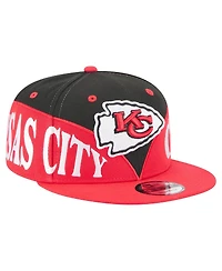 New Era Men's Black/Red Kansas City Chiefs Split 9FIFTY Snapback Hat