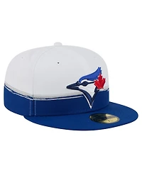 New Era Men's Blue/White Toronto Blue Jays Paint Stroke 59FIFTY Fitted Hat