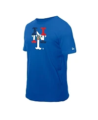 New Era Men's Royal York Mets Dominican Republic Flag Logo T-Shirt