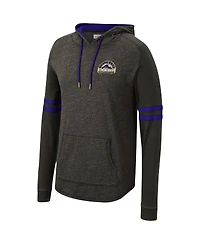Mitchell & Ness Men's Black Colorado Rockies Logo Lightweight Raglan Pullover Hoodie