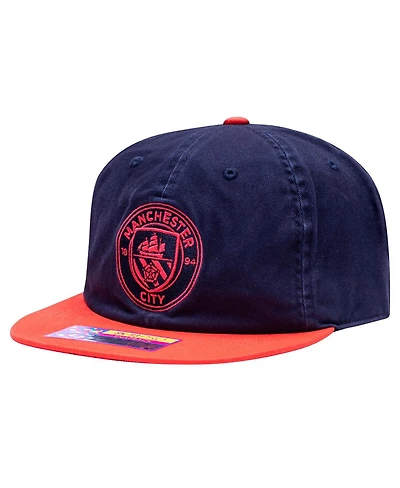 Fan Ink Men's Navy/Red Manchester City Wander Snapback Hat