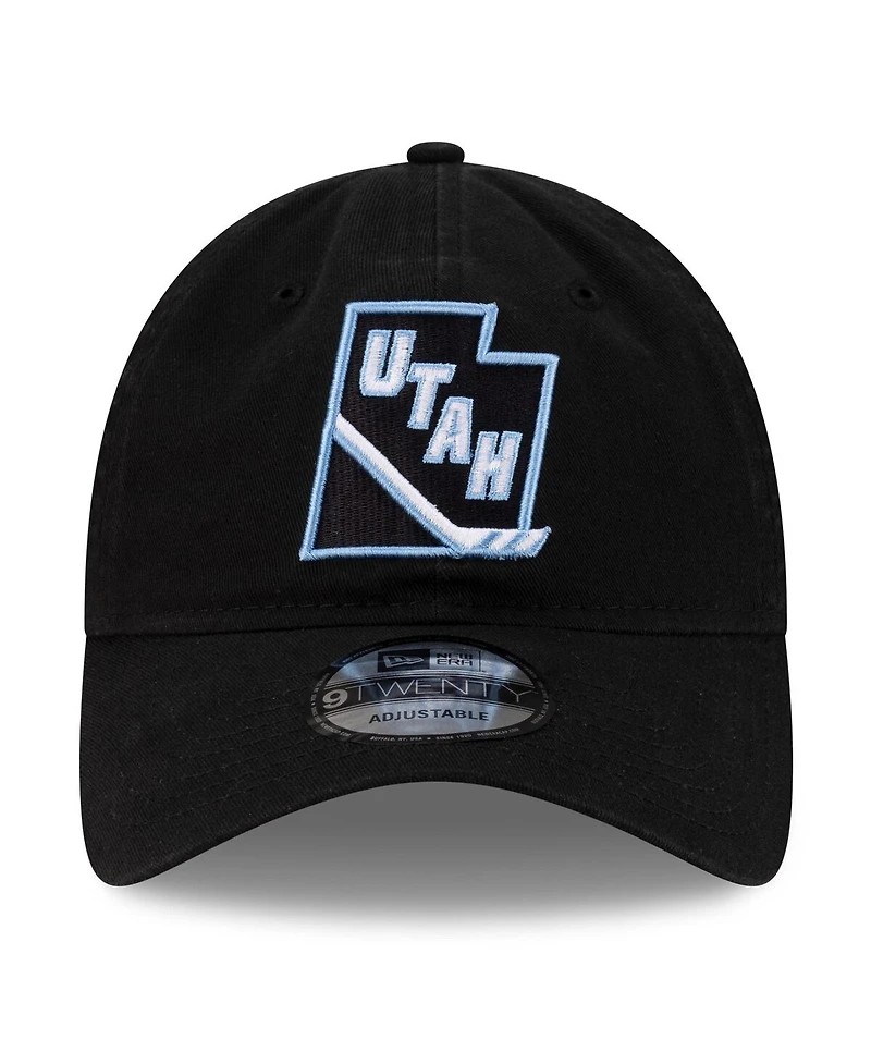 New Era Men's Black Utah Mammoth 9TWENTY Adjustable Hat