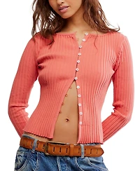 Free People Women's Button-Front Long-Sleeve Top