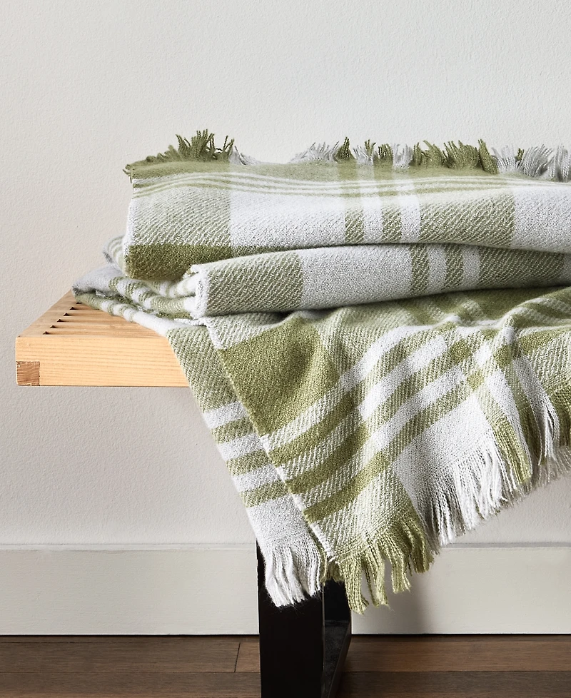 Arch Studio Cozy Plaid Throw, 50" x 60", Exclusively for Macy's