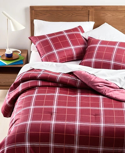 Arch Studio Windowpane Plaid 3-Pc. Comforter Set, Full/Queen, Exclusively for Macy's