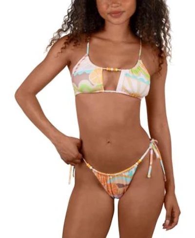 Hurley Juniors Vacay Dreams Bralette Bikini Top Side Tie Bottoms