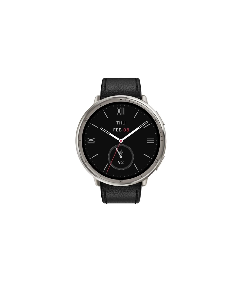 Amazfit Active 2 Smart Watch - Black Leather Premium Version