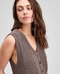 And Now This Women's Button-Front Cable-Knit Sweater Vest, Macy's Exclusive
