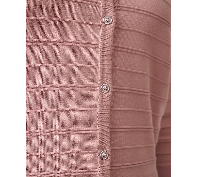 Melissa Paige Plus Size Textured Stripe Cardigan Sweater