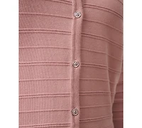 Melissa Paige Plus Size Textured Stripe Cardigan Sweater