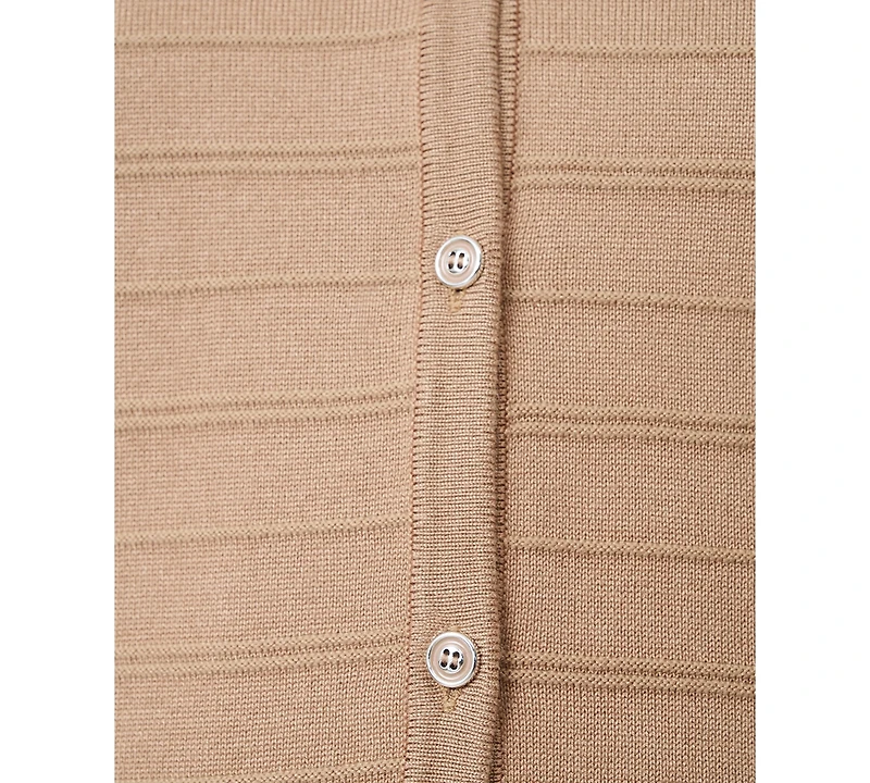 Melissa Paige Plus Textured Stripe Cardigan Sweater