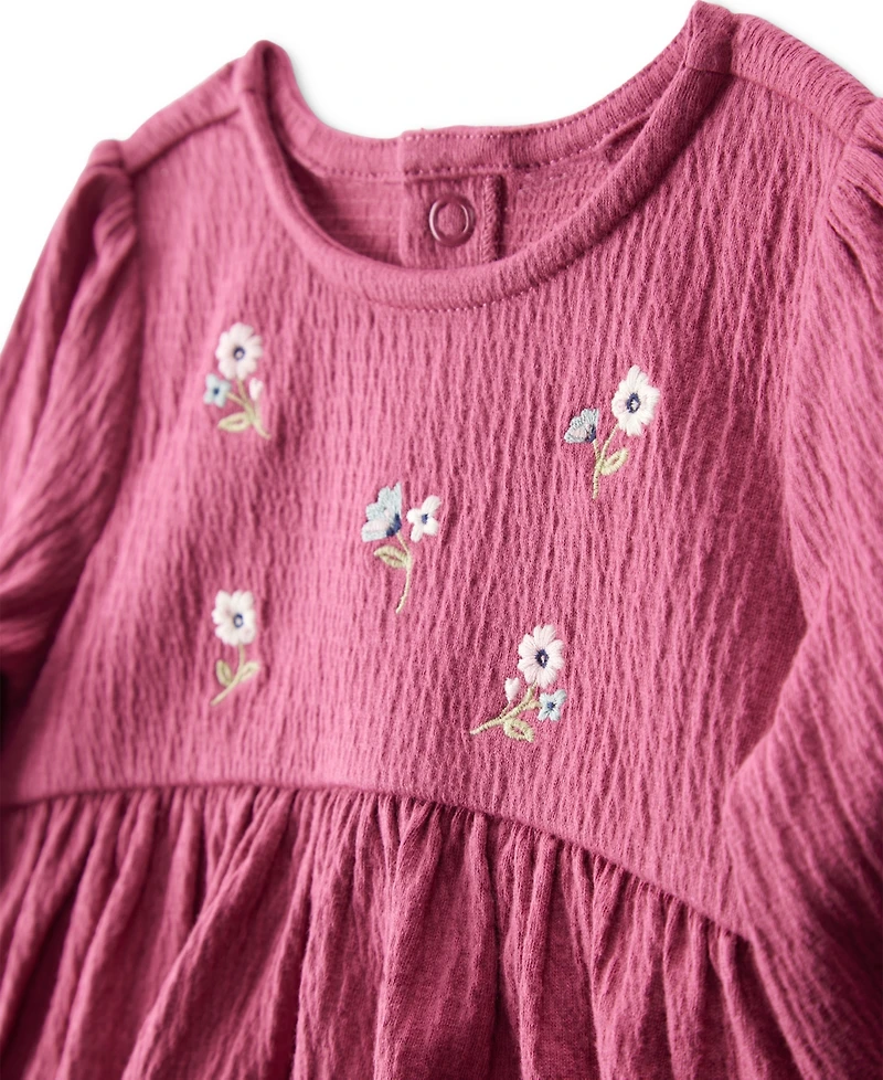 Carter's Baby Girls Embroidered Floral Bodysuit Dress