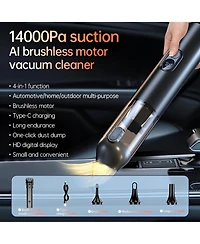 14KPA 4-in-1 Mini Cordless Vacuum Cleaner Portable Ai Handheld Vacuum with Type-c Charge for Car and House