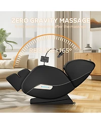 Full Body Massage Chair, Zero Gravity Mode, Deep Tissue Massage Chair, Foot Massage, 6 Fixed Massage Roller, Bluetooth, Suitable for 6.1 Ft Height