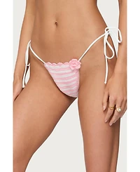 Edikted Women's Azalea Crochet String Bikini Bottom