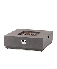 39 Inch Square Iron Propane Fire Pit with 50000 Btu Burner