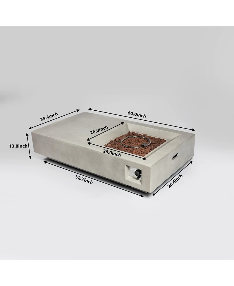 Flynama Concrete Fire Pit Table