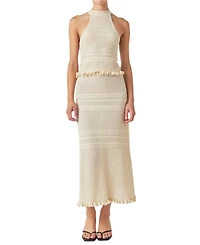 endless rose Women's Knit Midi Skirt