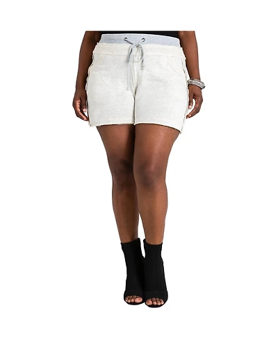 Poetic Justice Plus French Terry Drawstring Pull-On Shorts