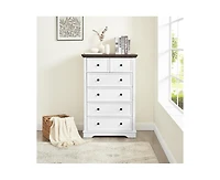 Casainc Tall Bathroom Cabinet Closet Organizers Storage Clothes with 6 Drawers