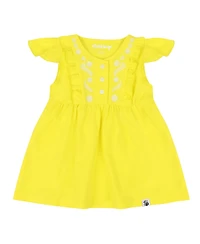 Mixed Up Clothing Baby Girls Vestito Dress Set - Blazing Yellow