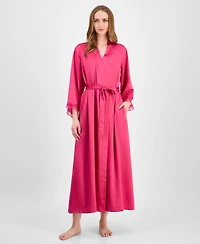 I.n.c. International Concepts Women's Lace-Trim Satin Robe, Exclusively at Macy's