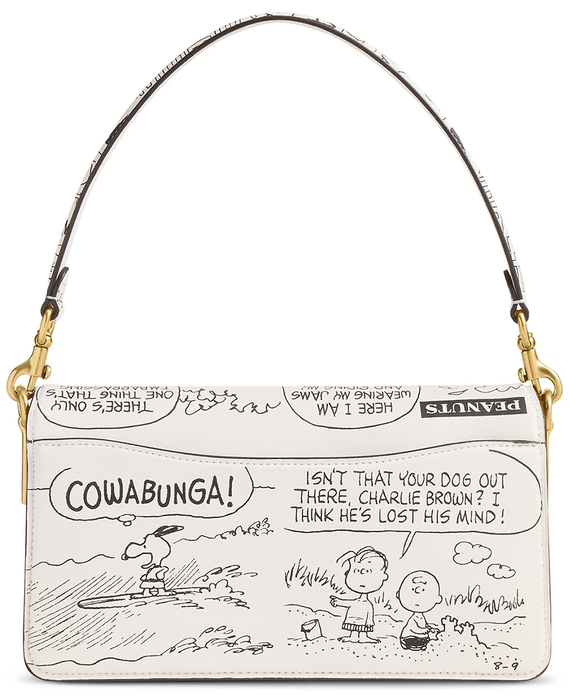 Coach Peanuts Tabby Shoulder Bag with Newspaper Print 26