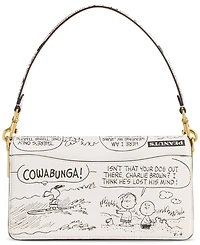 Coach Peanuts Tabby Shoulder Bag with Newspaper Print 26
