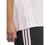 adidas Plus Essentials Cotton Crewneck Short-Sleeve Logo T-Shirt