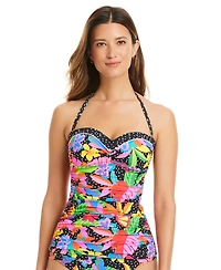 Bleu by Rod Beattie Women's Extra Bold Printed Bandini Top