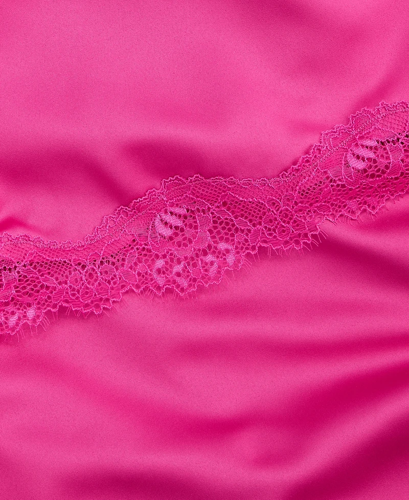 I.n.c. International Concepts Women's Lace-Trim Satin Robe, Exclusively at Macy's