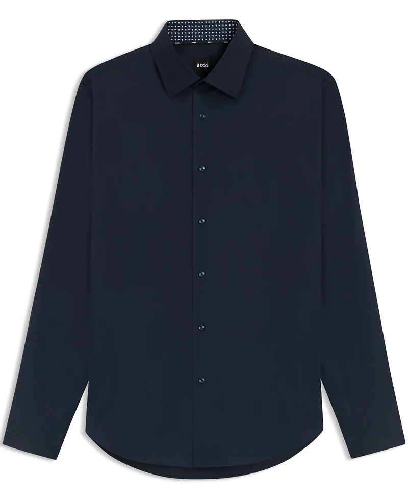Boss by Hugo Men's Stretch-Cotton Poplin Regular-Fit Dress Shirt