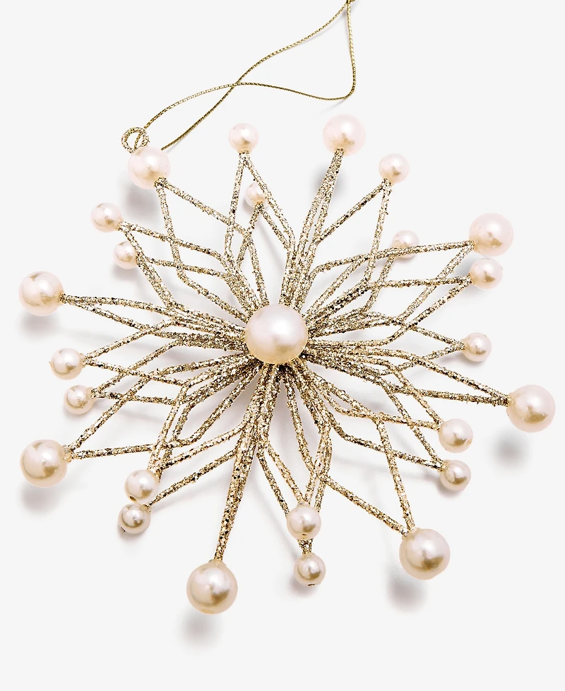 Holiday Lane Gilded Glamour Iron Gem Snowflake Ornament, Macy's Exclusive
