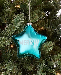 Holiday Lane Merry Magic Blue Puffy Star Ornament, Macy's Exclusive