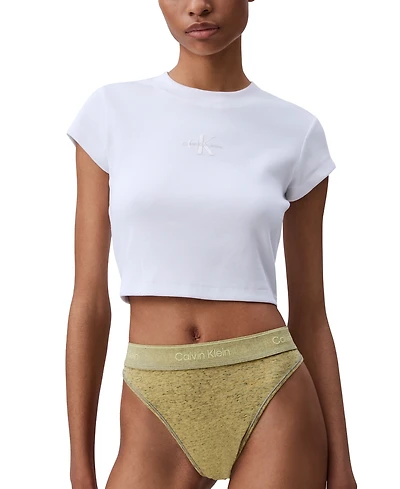 Calvin Klein Women's Icon Cotton Stretch Tanga Underwear QF8333