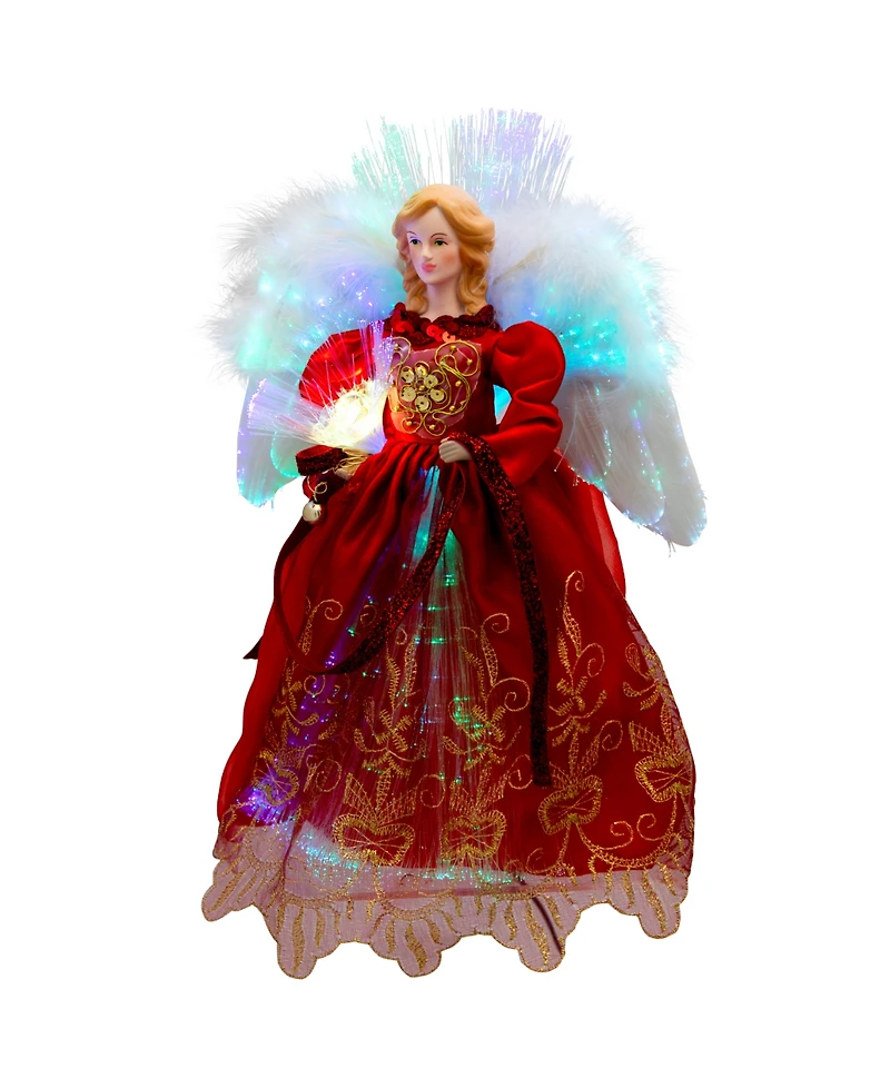 Northlight 12" Lighted Fiber Optic Angel Christmas Tree Topper