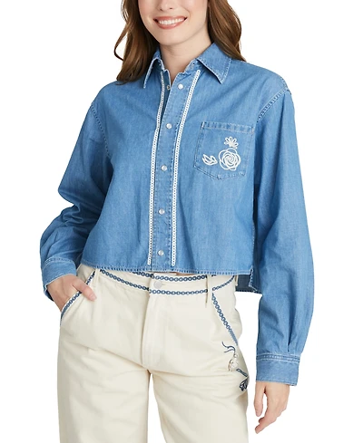 Driftwood Women's Dani Cotton Cropped Shirt