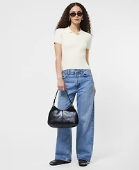 French Connection Women's Ribbed Knit Polo Shirt