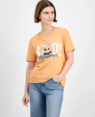 Love Tribe Juniors' Snoopy Halloween Boo T-Shirt