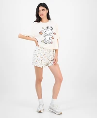 Love Tribe Juniors' Autumn Dancing Snoopy T-Shirt