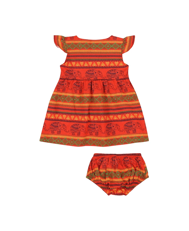 Mixed Up Clothing Baby Girls Vestito Dress Set - Jacquard Stripe