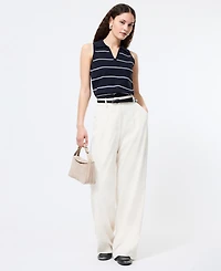 French Connection Women's Sloane Collared Sleeveless Top