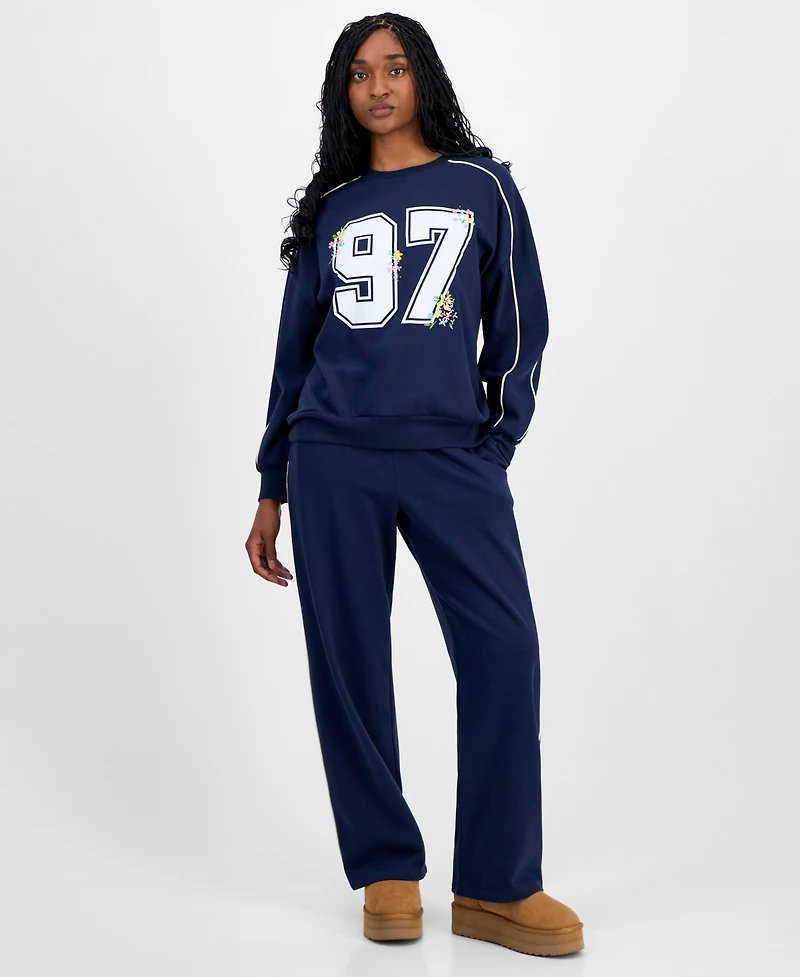 Rebellious One Juniors' 97 Blossom Crewneck Sweatshirt