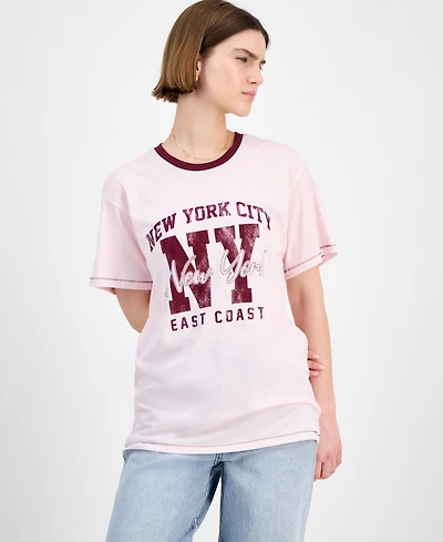 Rebellious One Juniors' New York City Crewneck T-Shirt